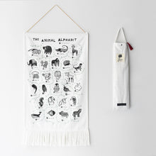 Load image into Gallery viewer, Wee Gallery Canvas Animal Alphabet Wall Hanging