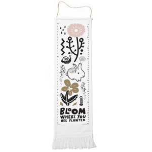 Wee Gallery Canvas Growth Chart Bloom