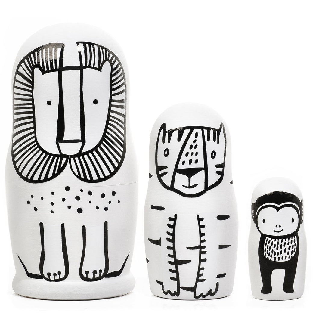 Wee Gallery Nesting Dolls Wild Animals